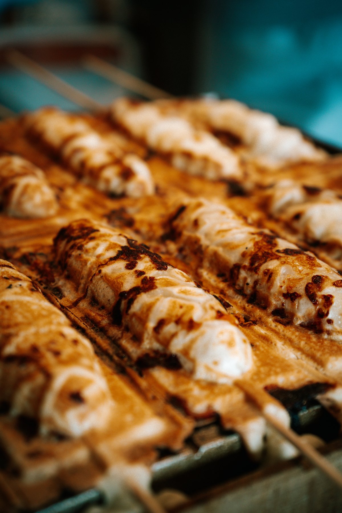 Detalhe de crepes preparados